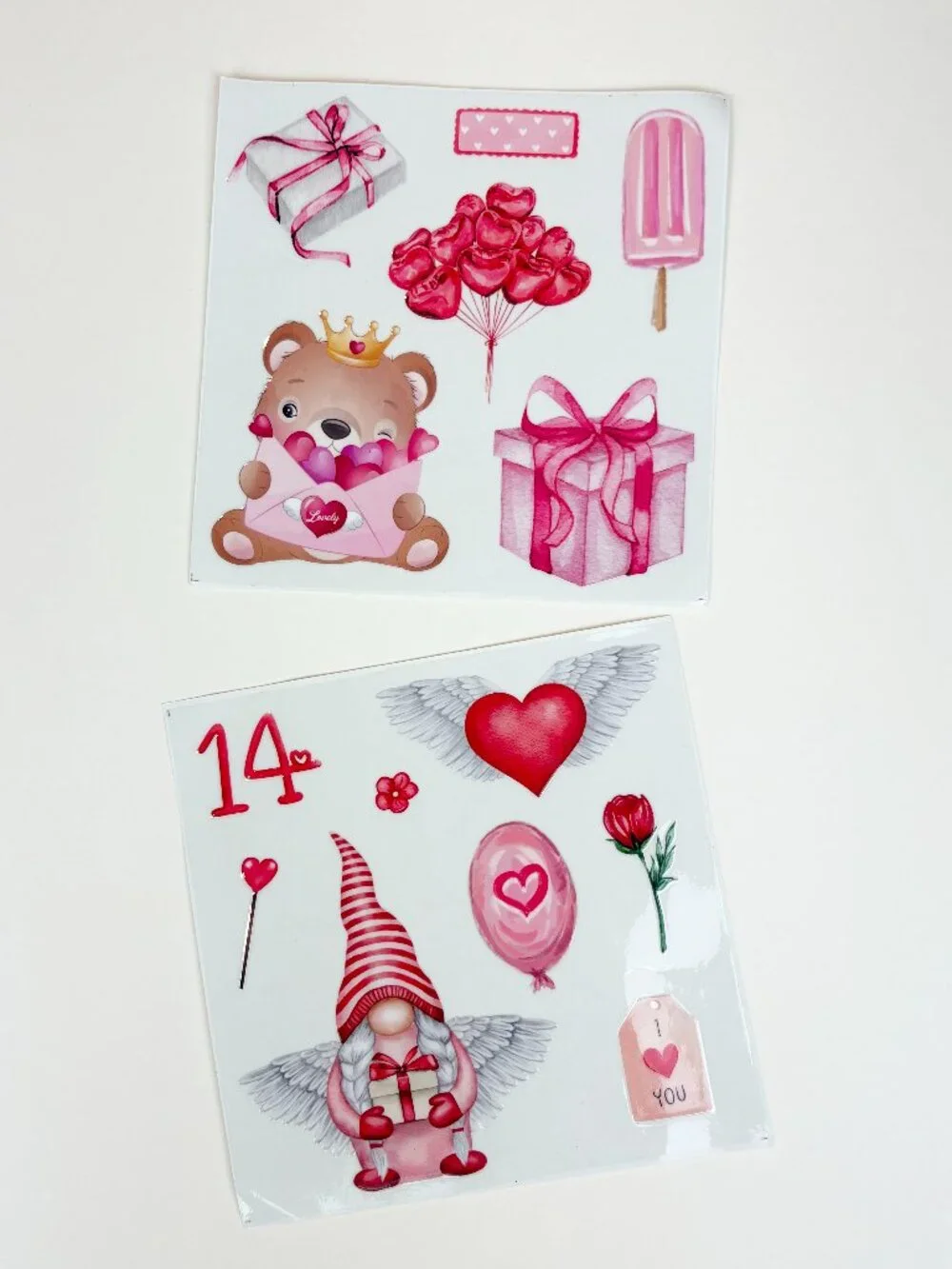 Valentine's Day 2 sheets of Cute Stickers
